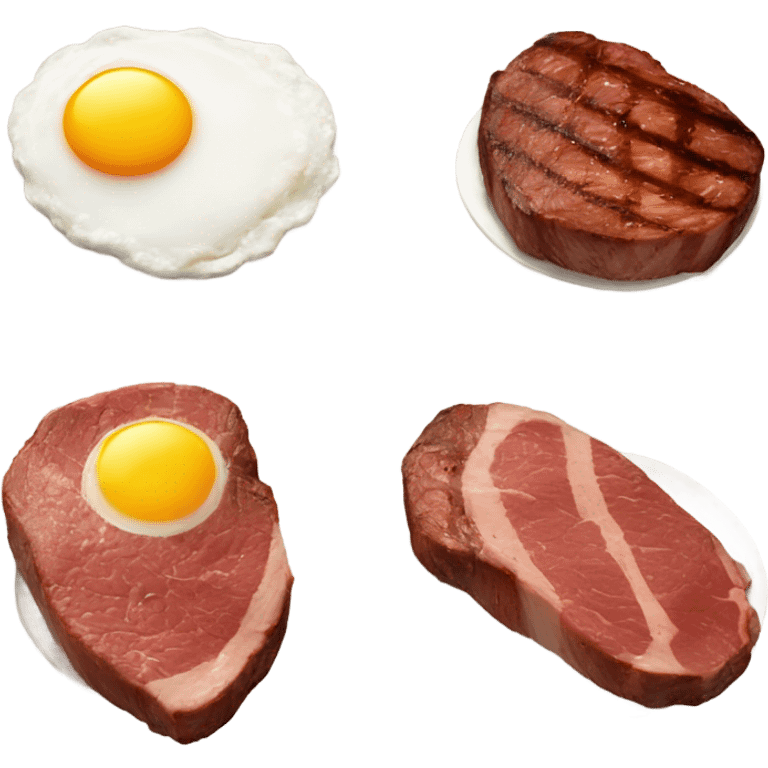 Steak and eggs emoji