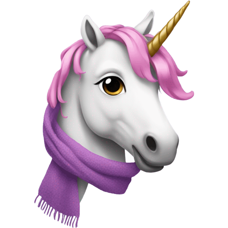 Unicorn with scarf emoji