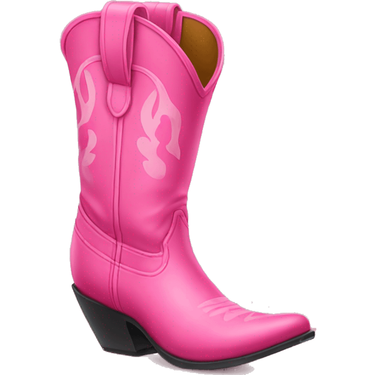 Pink cowgirl boot emoji