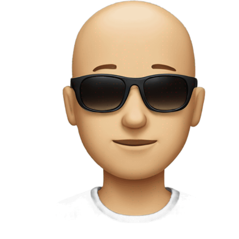 bald boy in sunglasses emoji