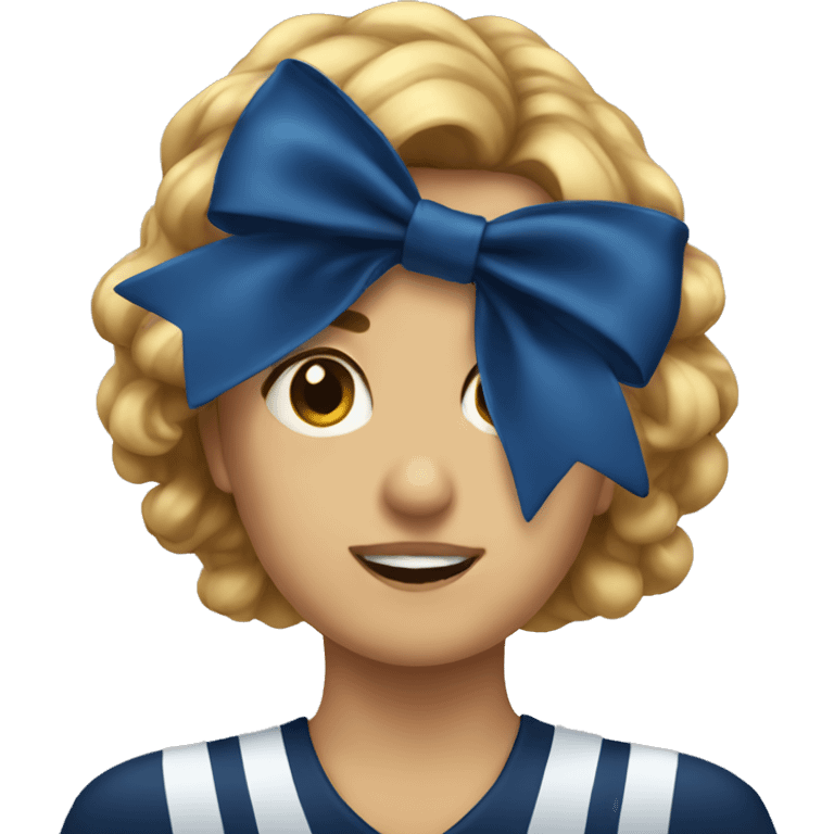 Navy blue bow  emoji