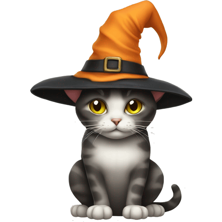 Cat with witch hat emoji