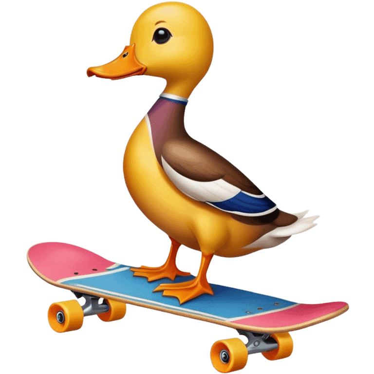 duck walking skate emoji