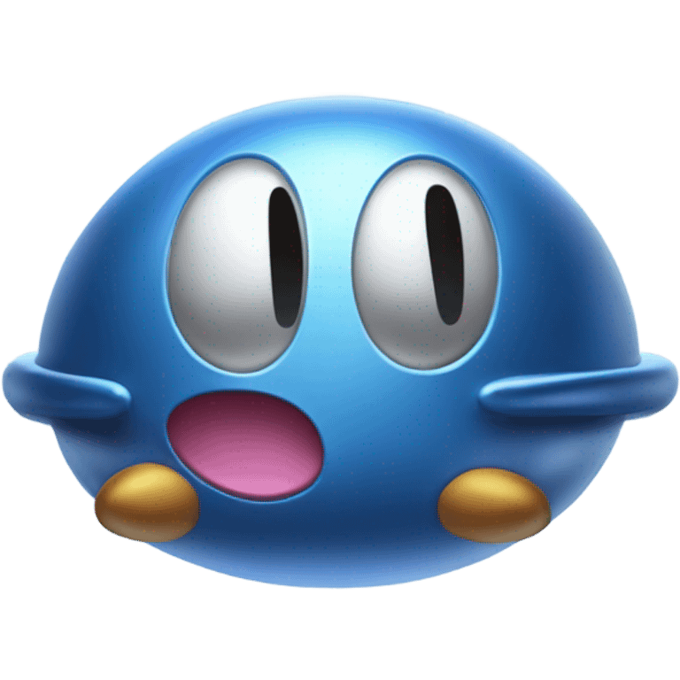 Kirby, blue metal ufo emoji