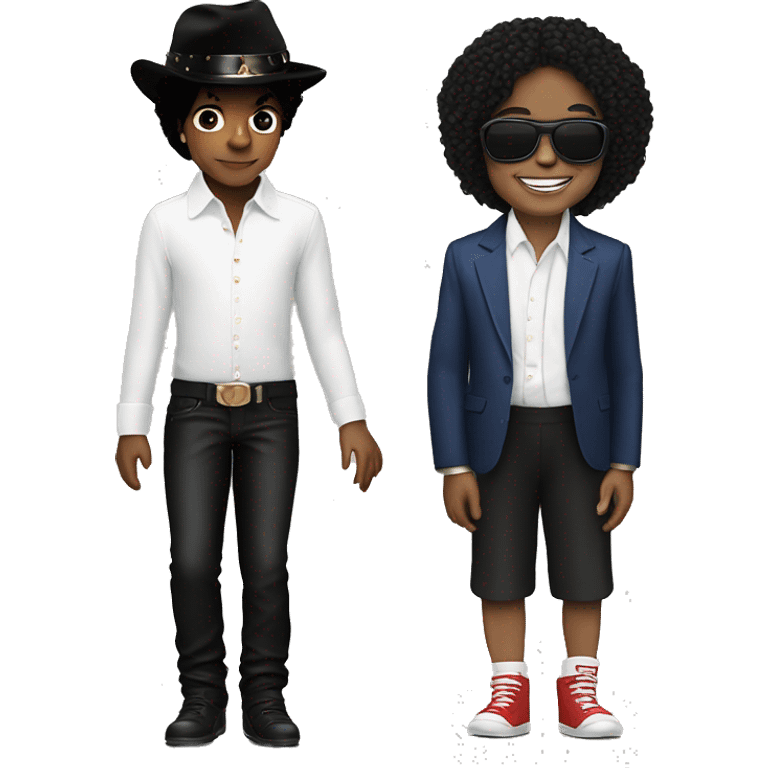 micheal Jackson and a kid emoji