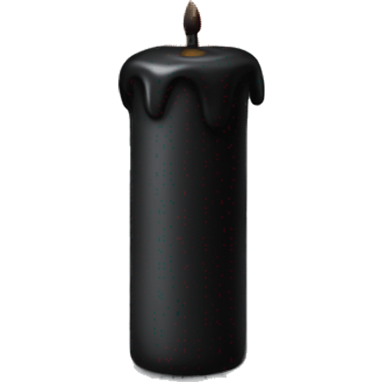 Black Christmas candle emoji