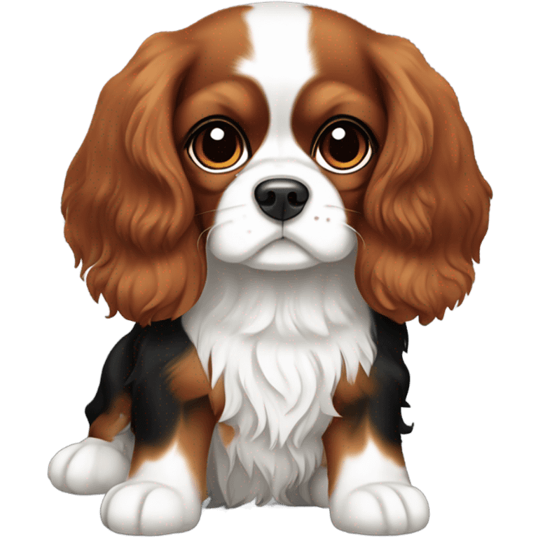 Tri colour cavalier King Charles  emoji