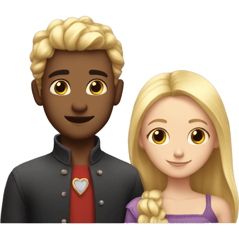 Love magic between a guy and a blond girl  emoji