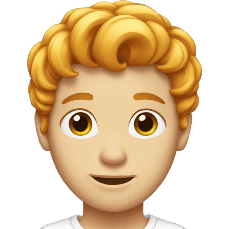 Redhead boy with blond streak of hair emoji