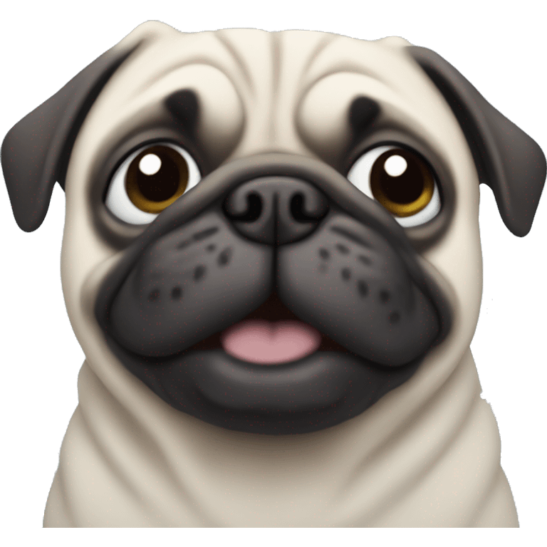 Winter pug emoji