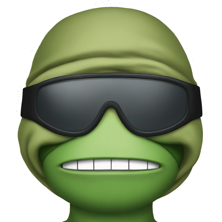 turtle with ski mask emoji