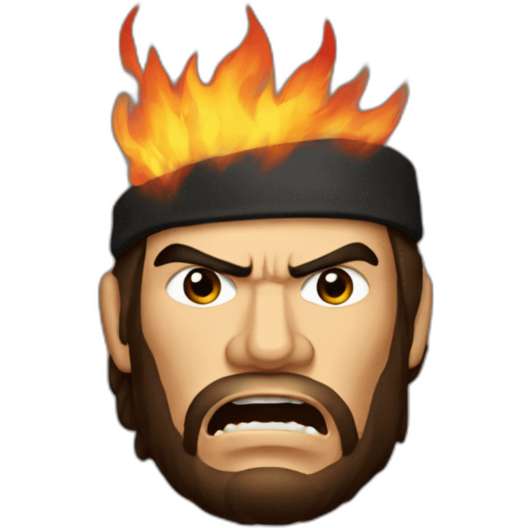 Angry Cheguevara with fire emoji