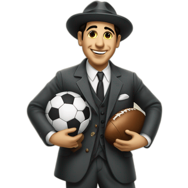 carlos gardel playing footballç emoji