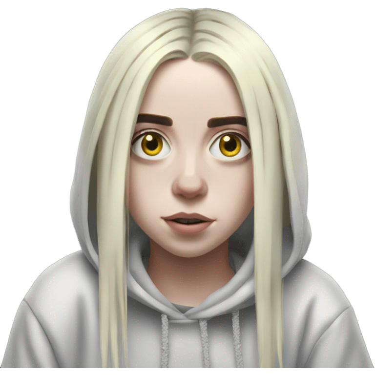 Billie Eilish with her album emoji