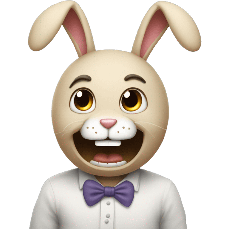 Adorable mad bunny emoji