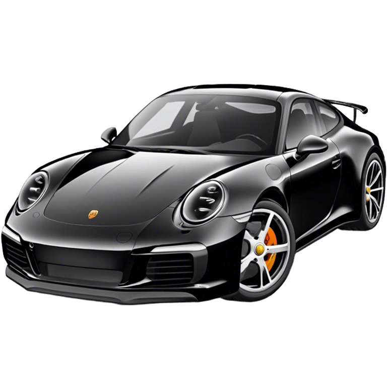 Porsche 911 - Porsche (Model Year: 2021) (Iconic colour: Black) emoji