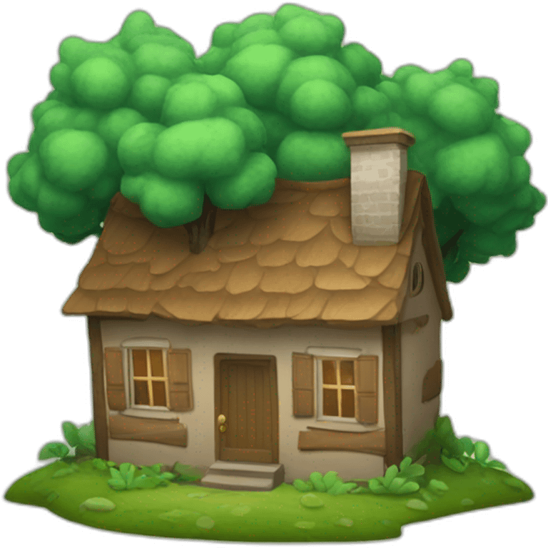 small house in the forest emoji