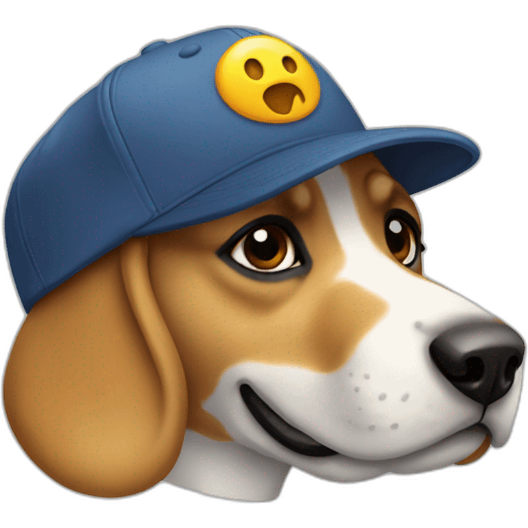 Perro con gorra emoji