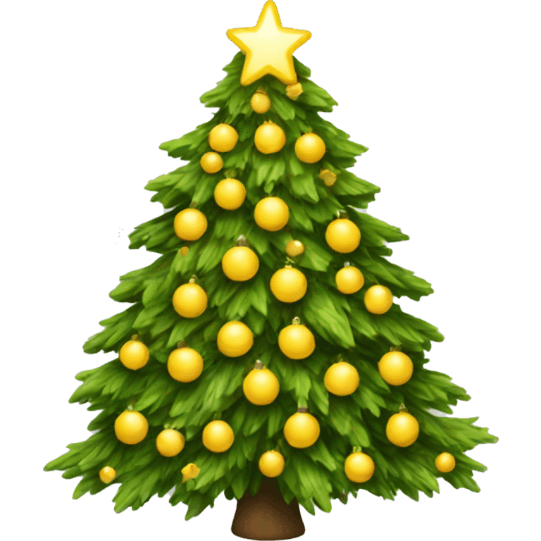 Christmas Tree yellow emoji