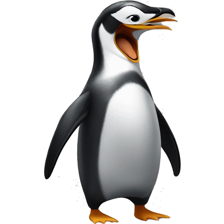 Penguin singing emoji