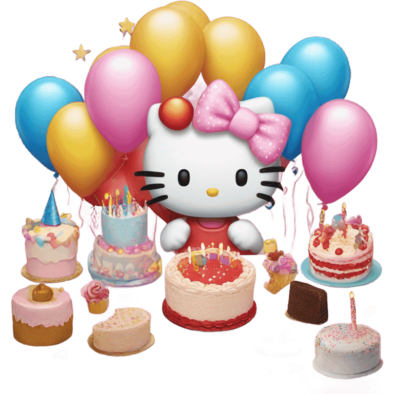 Hello Kitty birthday party ￼ emoji