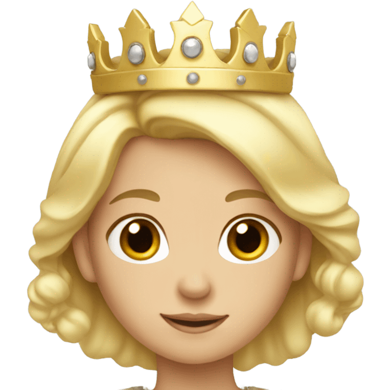 Blonde princess with a tiny crown emoji