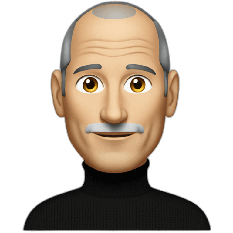 steve jobs with his black turtleneck sweater emoji