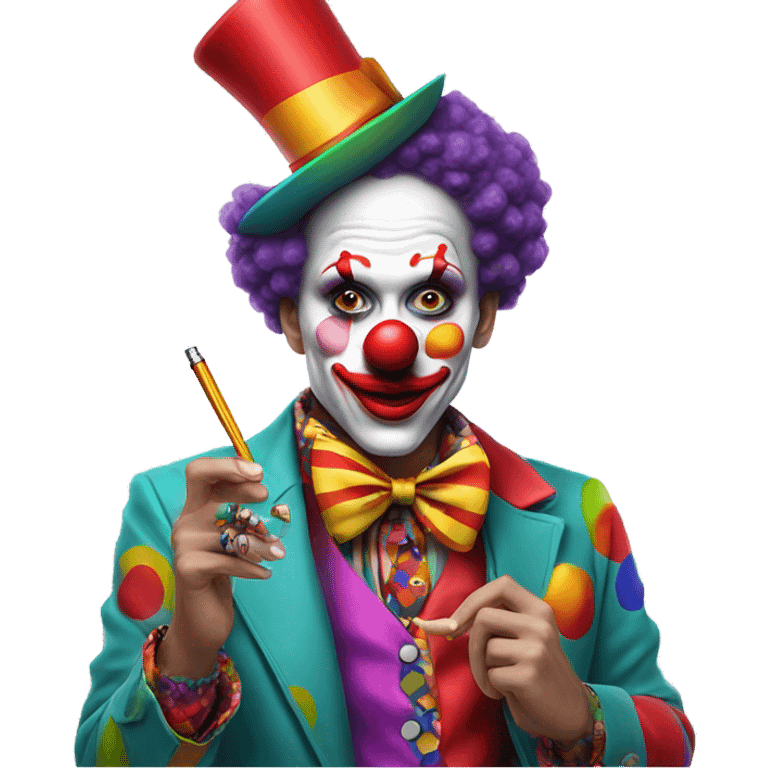 clown hitting vape pen emoji