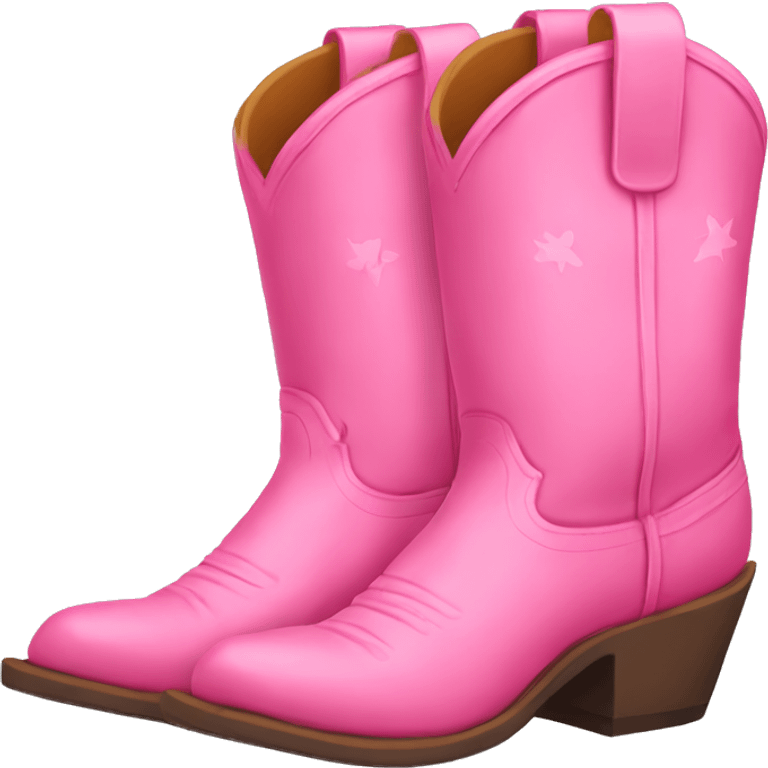 Pink cowgirl boots  emoji