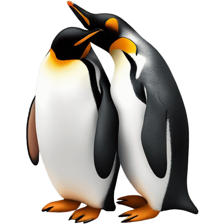 Penguin kiss emoji