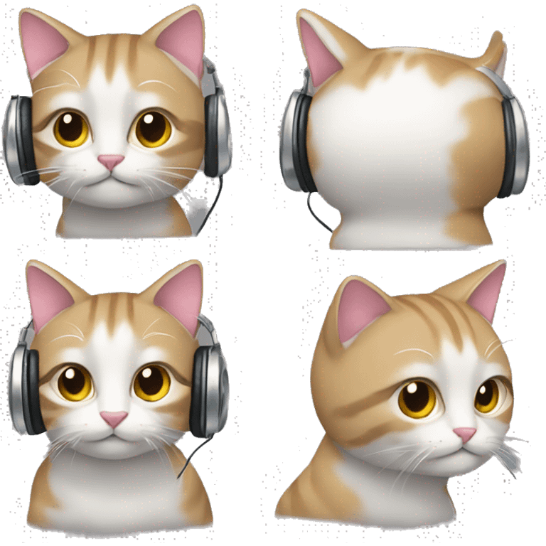 GATO CON AUDIFONOS emoji