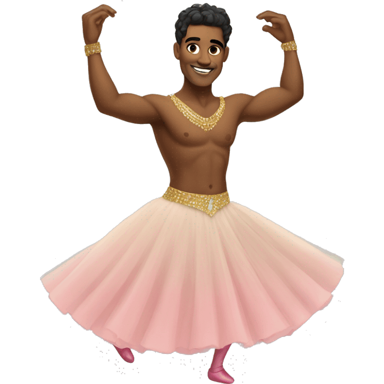 male cuban dancer wearing a tutu  emoji