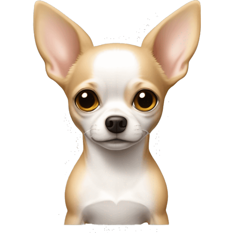 chihuahua branco e bege  emoji