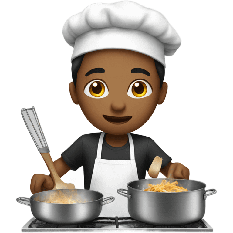 boy cooking in kitchen emoji