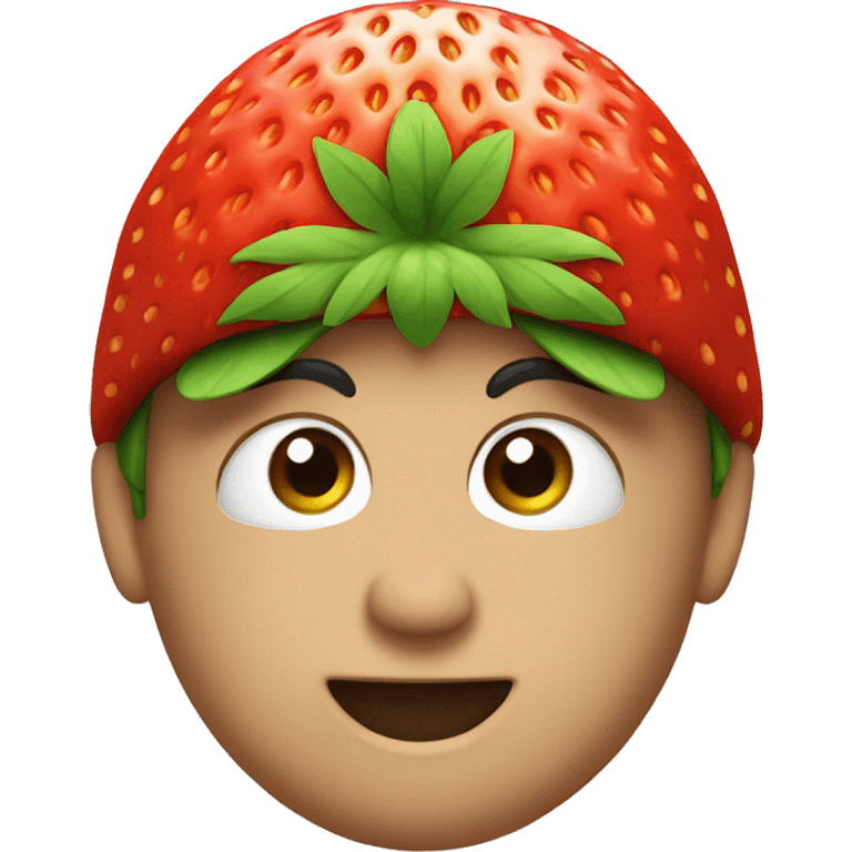  a strawberry wearing a cap emoji