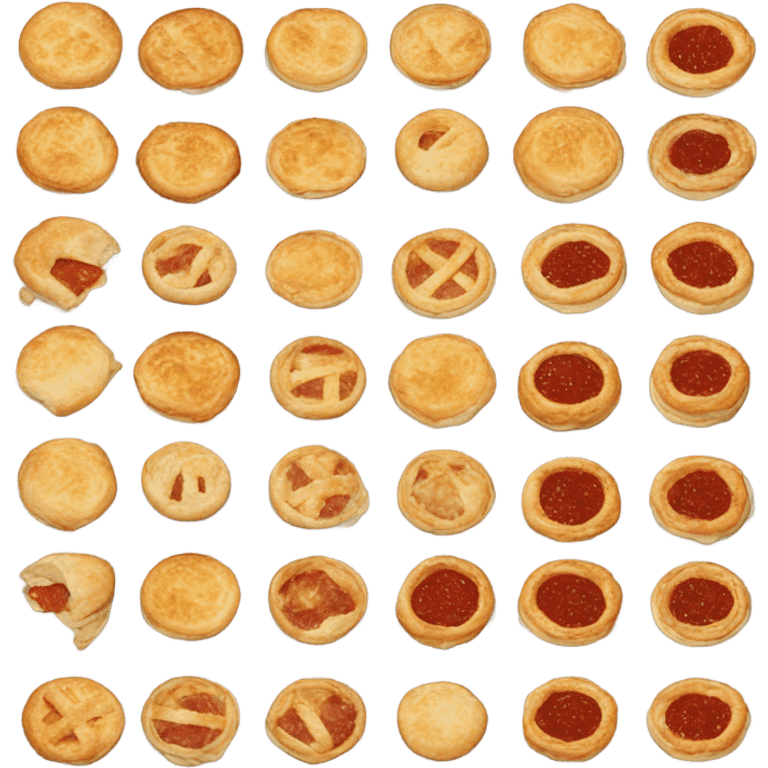 Burek, pie in rounds with meat emoji