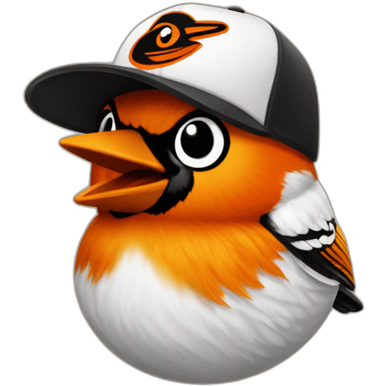 Baltimore Orioles bird hat emoji