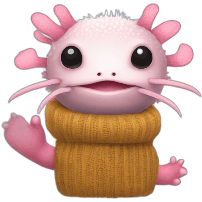 axolotl wearing mittens emoji