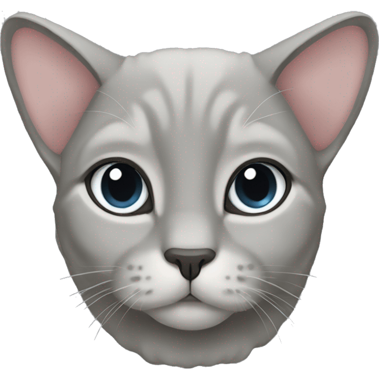 grey lop-eared cat emoji