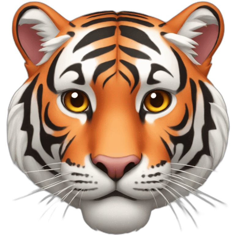 red and white tiger emoji