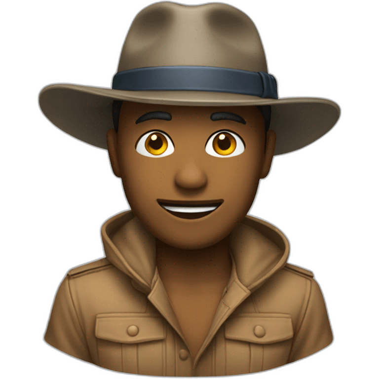 chat avec un chapeau emoji