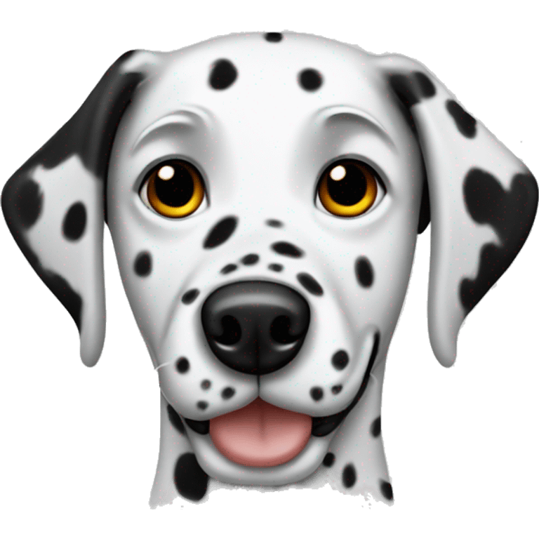 Dalmatian with black eye patch emoji