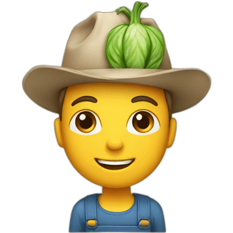 farm on vegetable in hand emoji