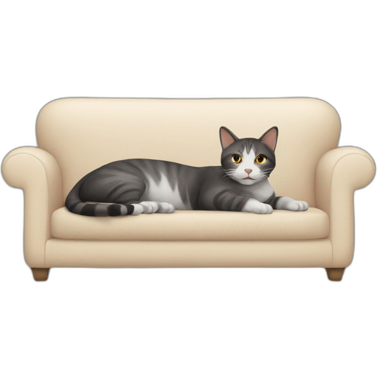 Sofa with cat emoji