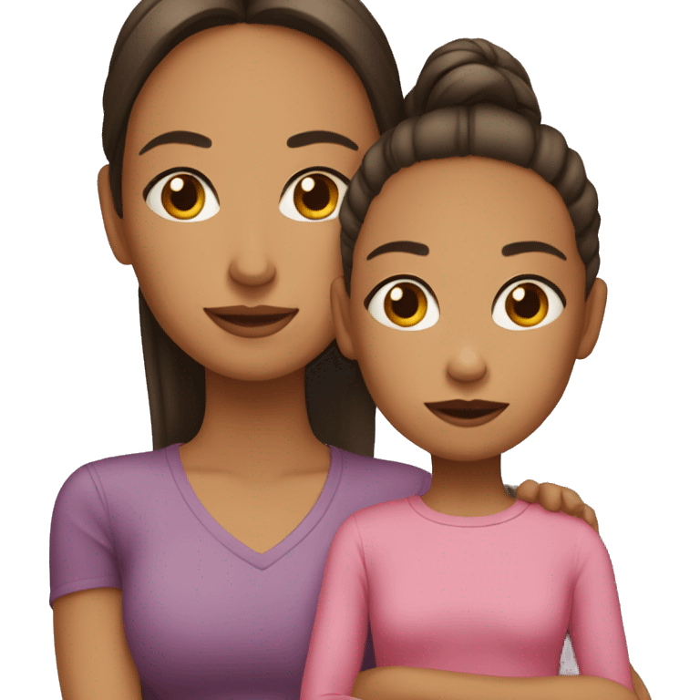 Mom and daughter  emoji