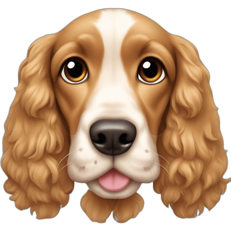 Puppy tan american cocker spaniel head emoji