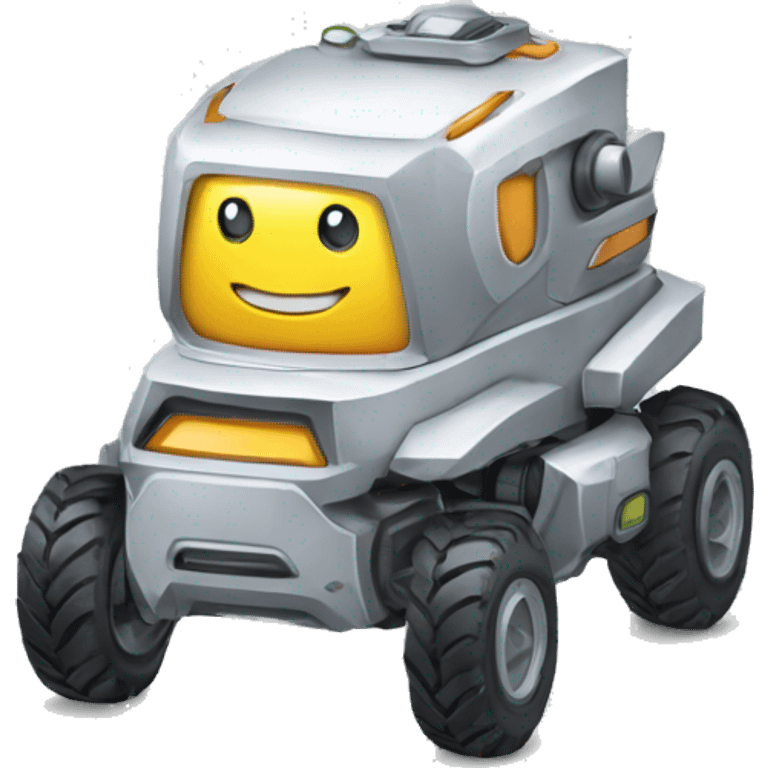 un robot  4WD care supravegheaza copii emoji