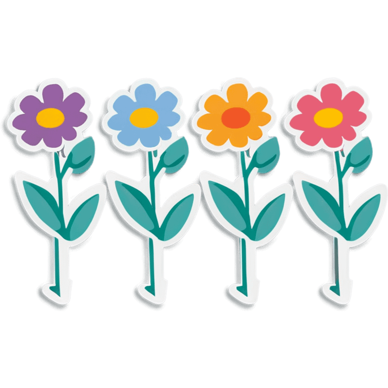 Flowers in a row emoji