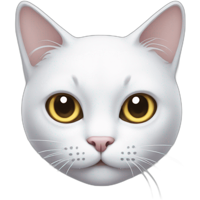 White creepy cat emoji