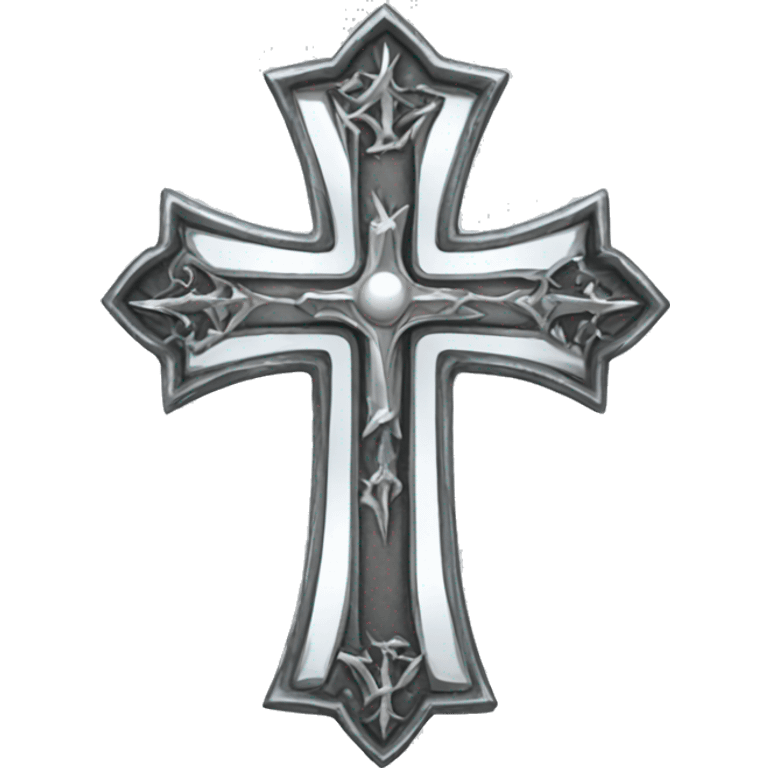 silver gothic cross emoji